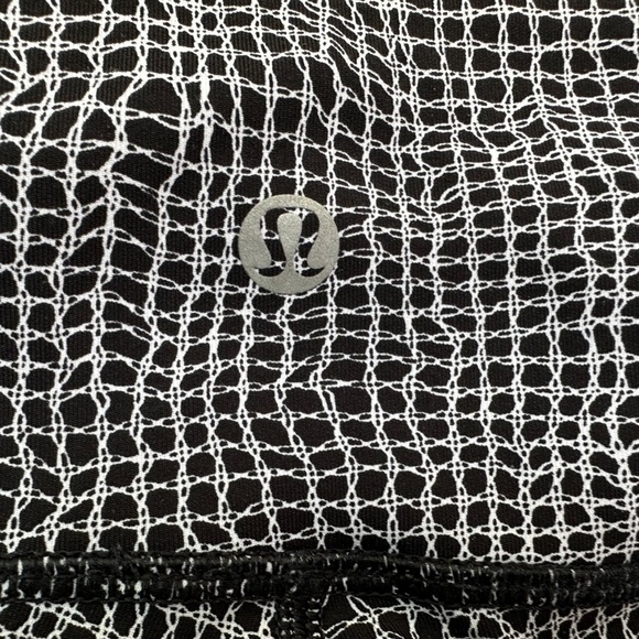 Lululemon Wunder Under Pant III Fall Net White Black Sz 4 - Picture 10 of 10